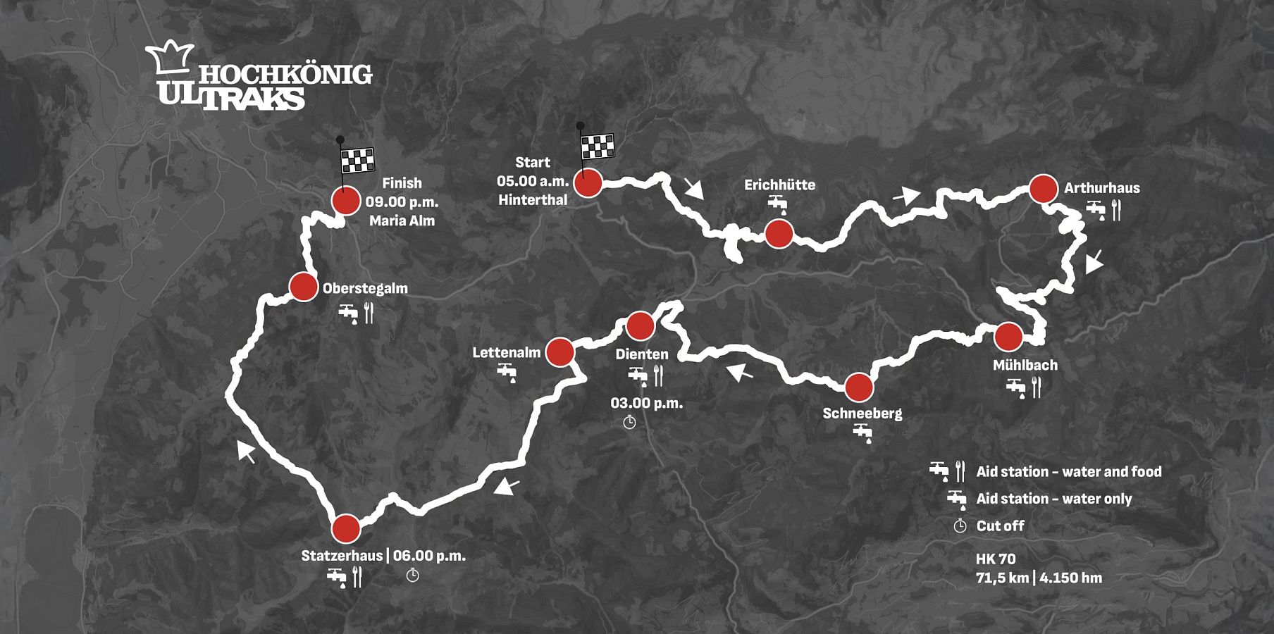 HK70 Karte Hochkönig Ultraks