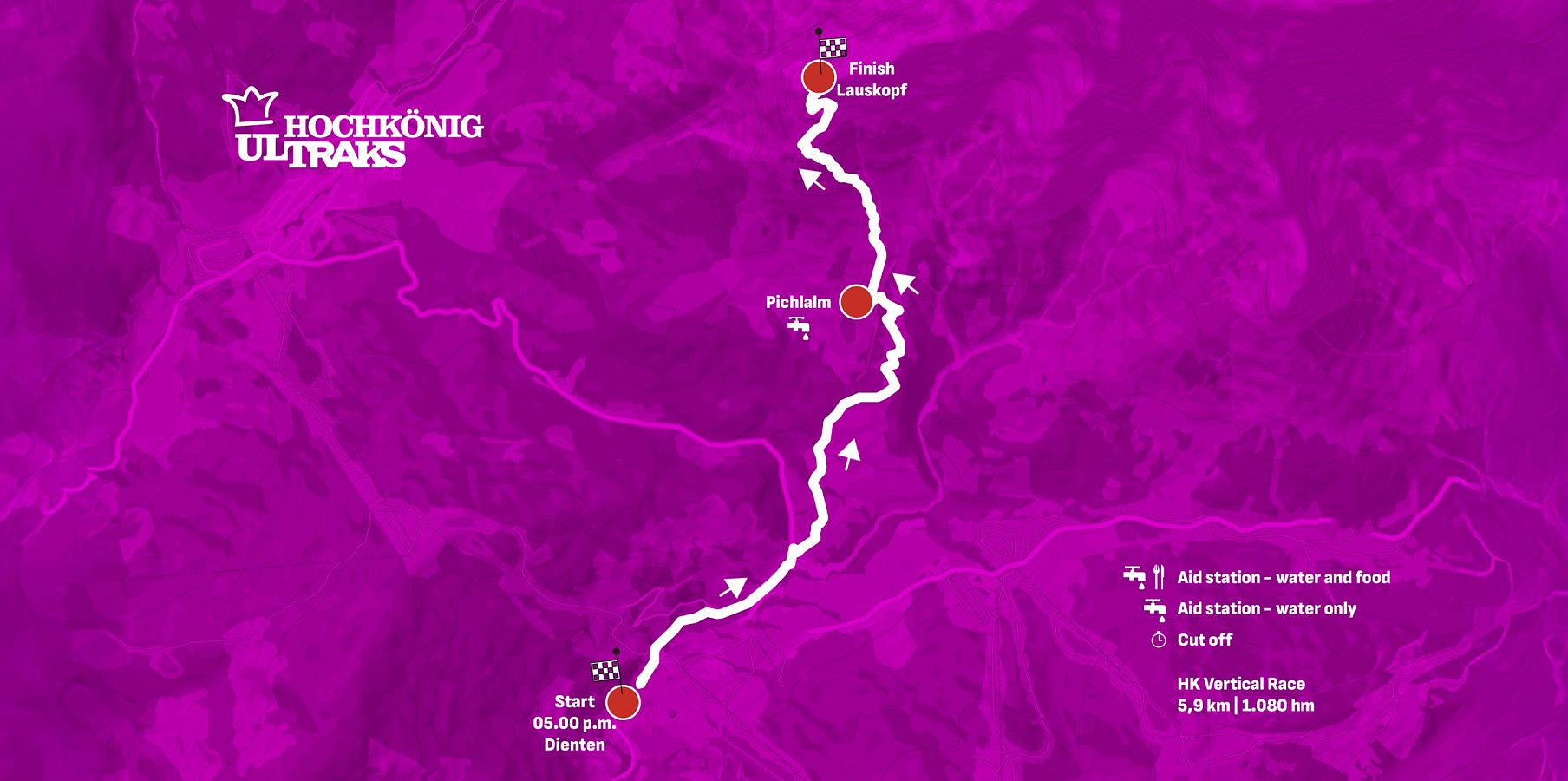 Hochkönig Ultraks Vertical Race Karte